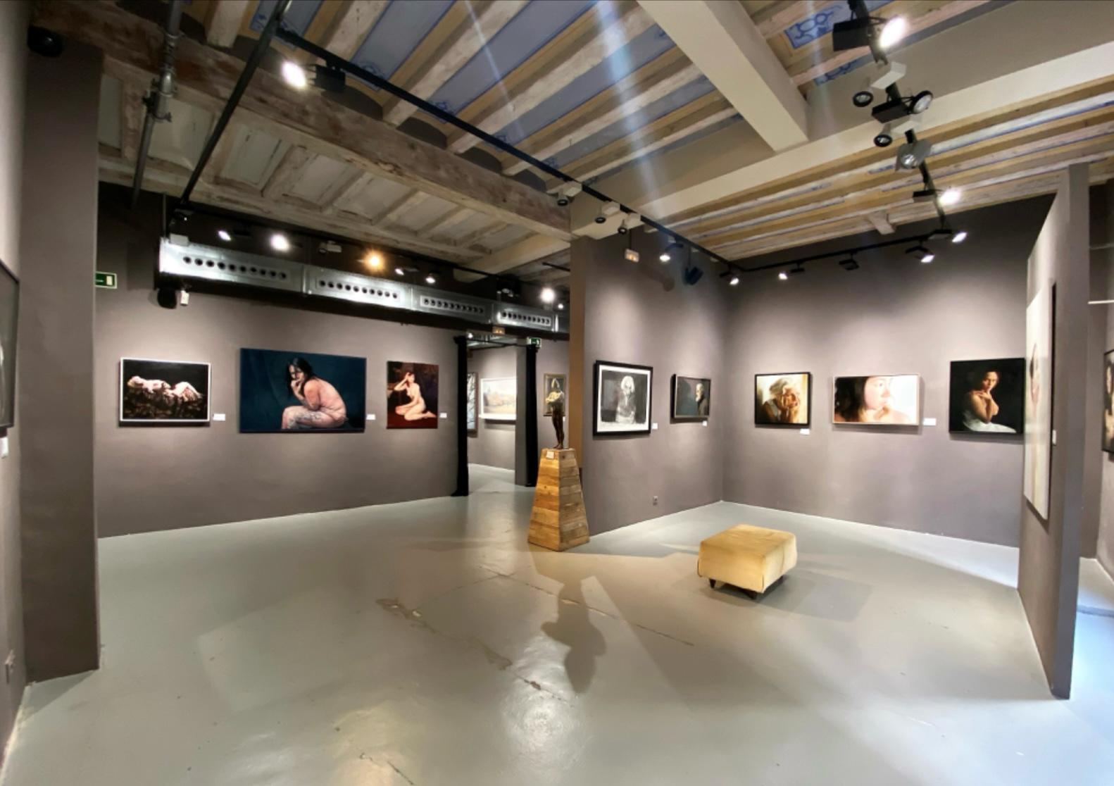Panoramic view of artworks installed at the MEAM exhibition organized by VYA Art Gallery